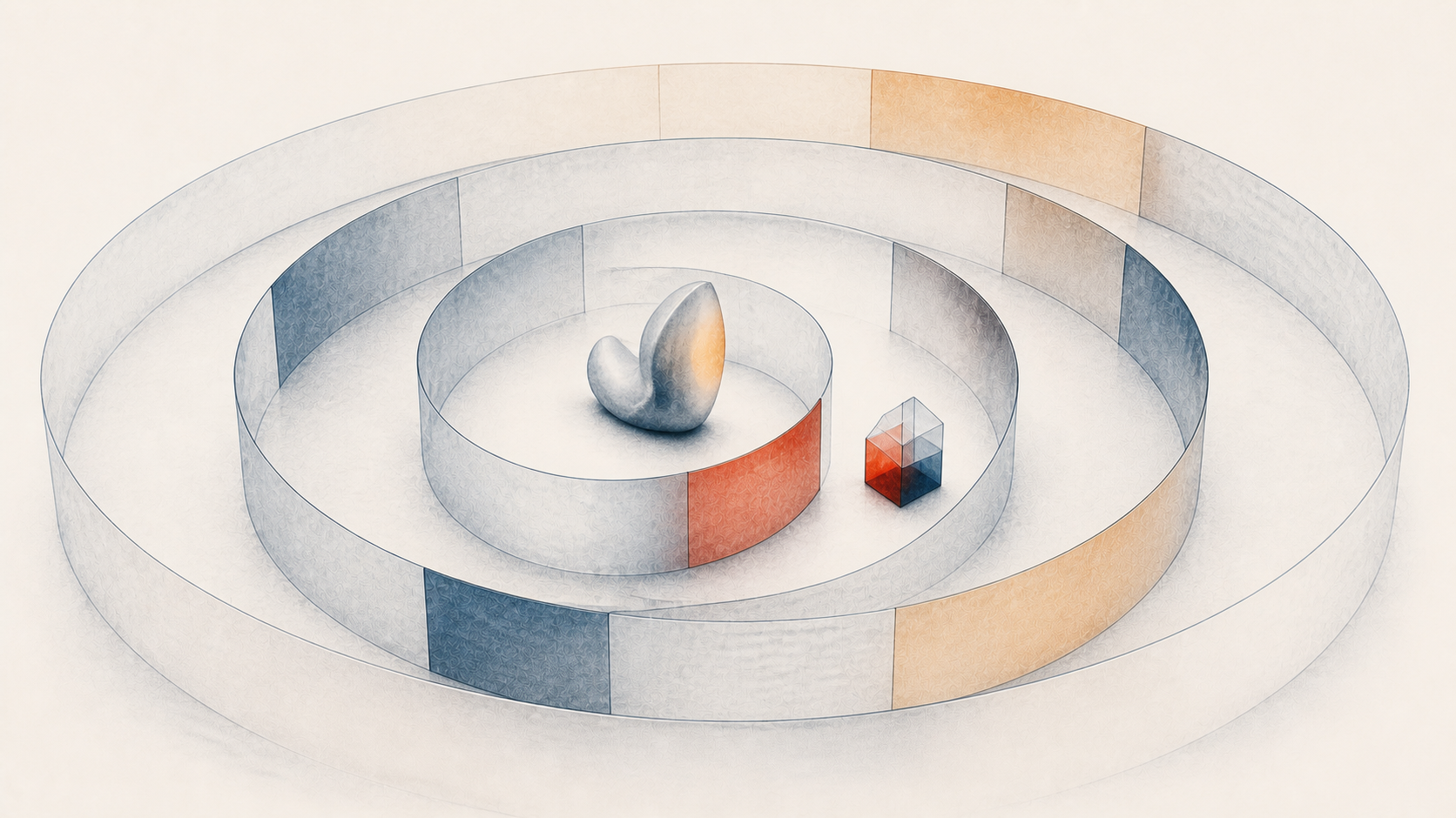 Concentric boundaries of concern shift toward a small ambiguous object